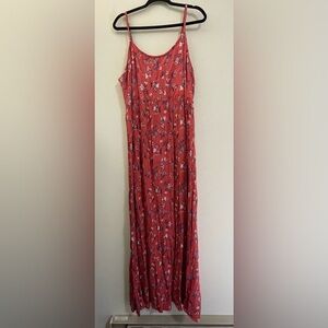 SO‎ Red Floral Gauzey Maxi Dress - 2X